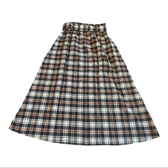 Asos DESIGN midi skirt with belt detail in check print - Picture 4 of 10